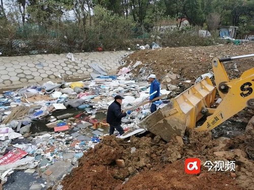南昌湖滨西路足球场旁一块空地被倾倒建筑垃圾 城管 无法对填埋垃圾处罚